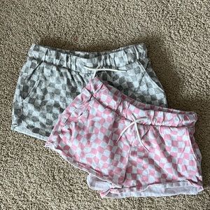 OLD NAVY/checkered shorts/thick waistband with drawstrings and pockets/size M